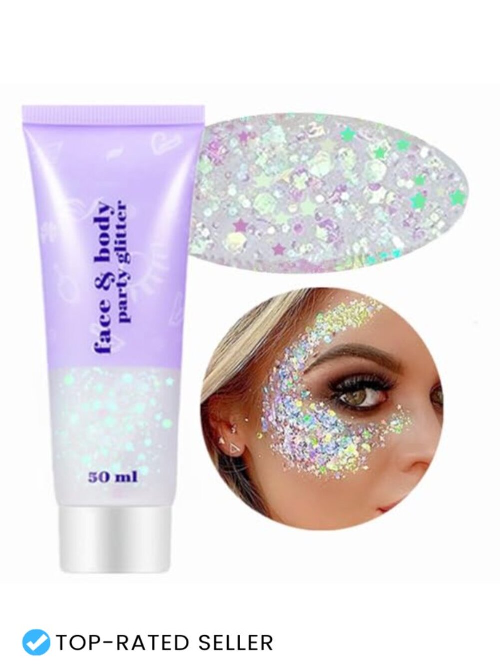Holographic Body Glitter Gel Festival Face Hair Chunky Flakes Rave